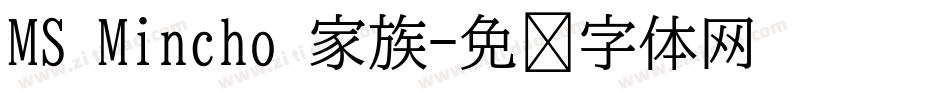 MS Mincho 家族字体转换